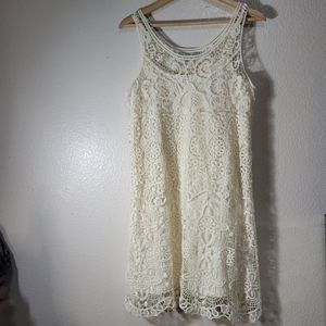 LC Lauren Conrad Boho Lace Overlay Dress